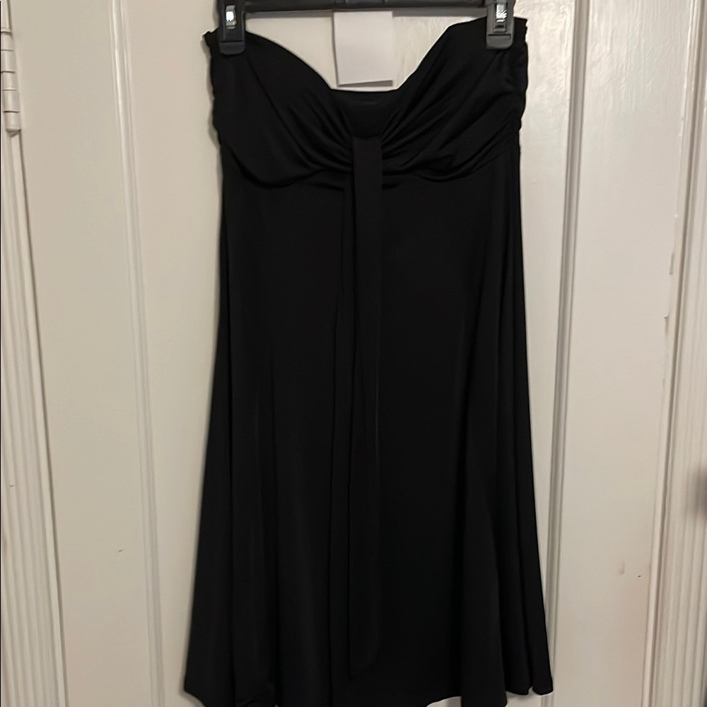 India Boutique Black Ruched Strapless Sundress
